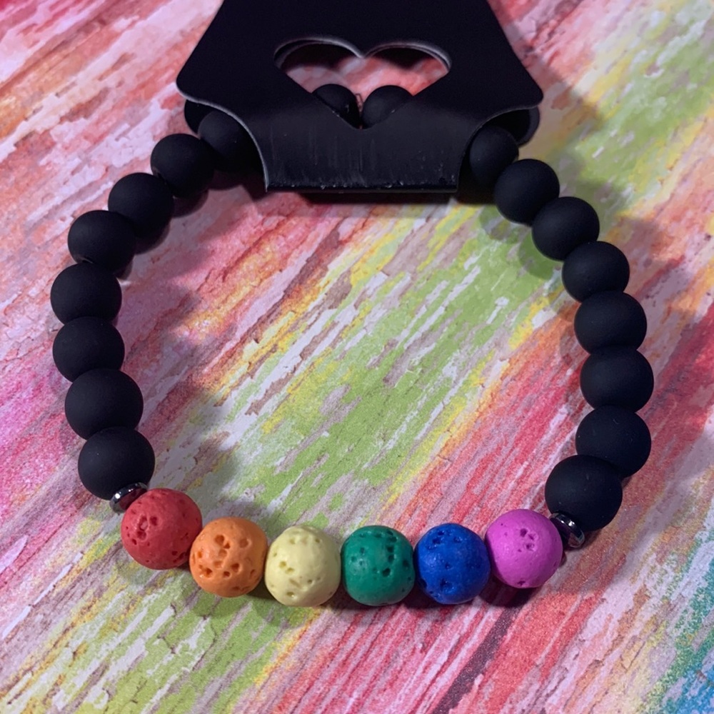 Lava stone stretch bracelet
